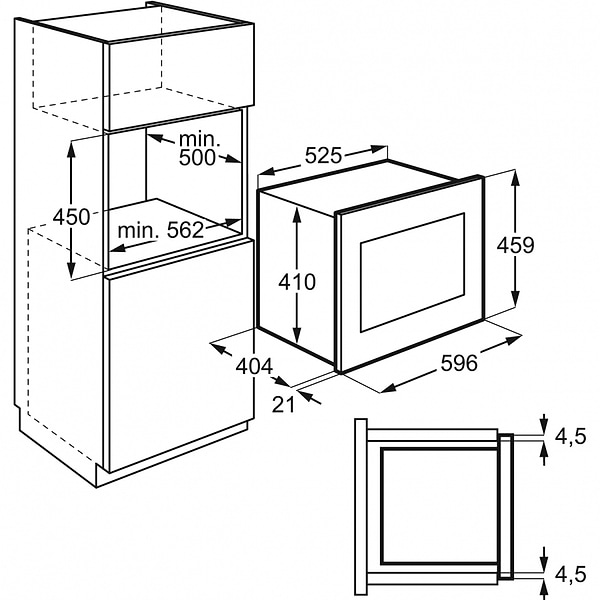 Фото - Мікрохвильова піч (НВЧ) вбудована AEG MBE2658SEB