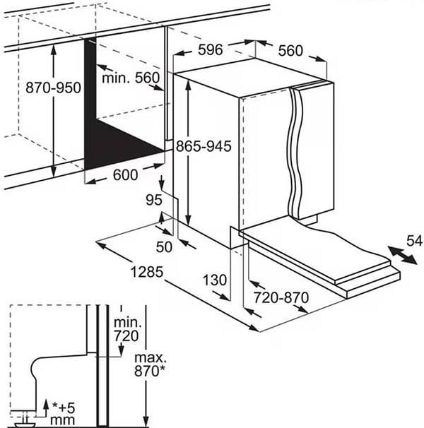 Фото - Посудомийна машина вбудована AEG NG97IX20PK