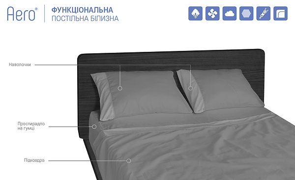 Фото - Простынь двуспальная Sonex Aero Carbon Grey 180x200x25 см (SO102303)