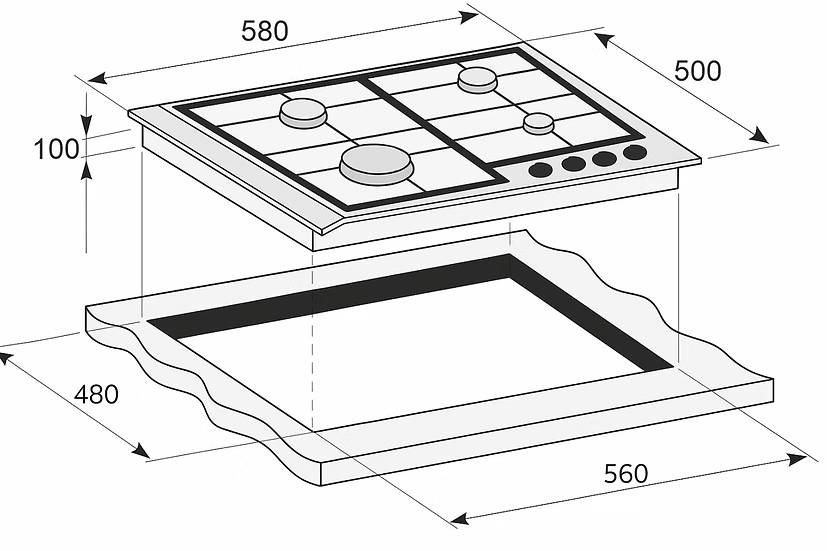 Фото - Варильна поверхня газова Prime Technics PGH 50016 FIXC
