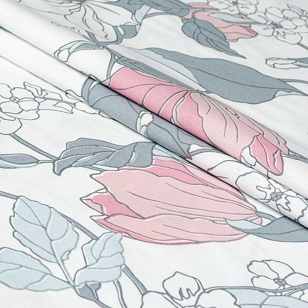 Фото - Комплект постільної білизни Home Line ВЕСНЯНИЙ ВЕЧІР бязь 143х215 см Щ140 нав. 50х70 Сіро-рожевий (168342)