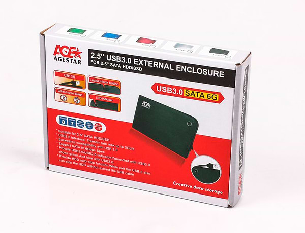 Фото - Внешний карман AgeStar 2.5'' USB 3.0 Blue (3UB2A14)
