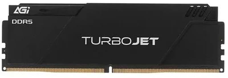 Пам'ять DDR AGI DDR5 16Gb 6000MHz TURBOJET Black Heatsink Black lightbar Retail (AGI6AVT16UD858-SR)