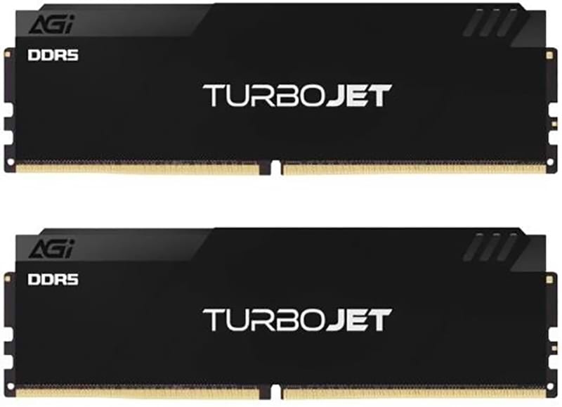Пам'ять DDR AGI DDR5 32Gb 6000MHz 2х16Gb TURBOJET Heatsink Black lightbar Kit Retail (AGI6AWT16UD858-DR)
