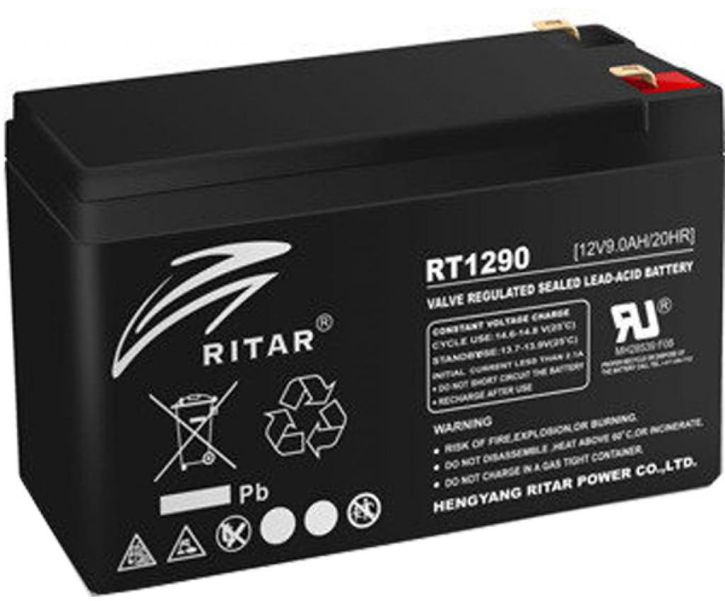 Аккумулятор для ИБП Ritar AGM RT1290B 12V 9Ah Black