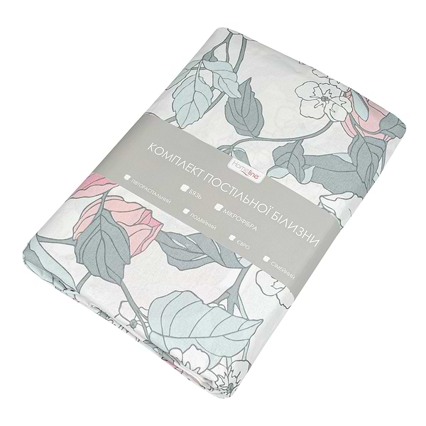 Фото - Комплект постільної білизни Home Line ВЕСНЯНИЙ ВЕЧІР бязь 143х215 см Щ140 нав. 50х70 Сіро-рожевий (168342)