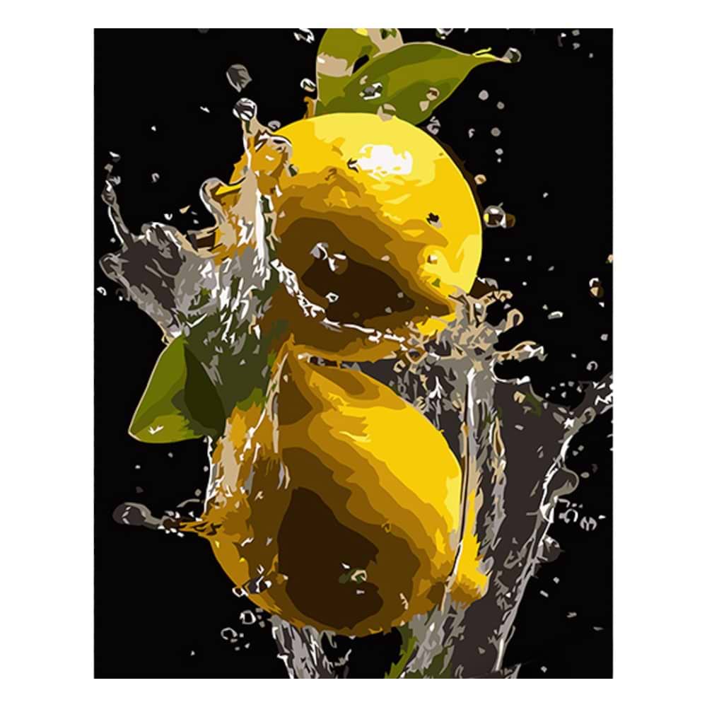 Картина по номерам Strateg Яркие лимоны 40х50 см (AH1008)