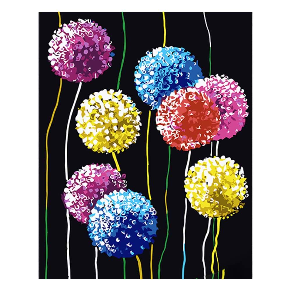 Картина за номерами Strateg Яскраві кульбаби 40х50 см (AH1013)