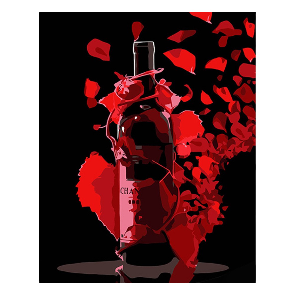 Картина по номерам Strateg Красное вино 40х50 см (AH1020)