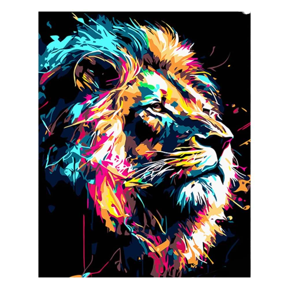 Картина по номерам Strateg Мощный лев 40х50 см (AH1027)