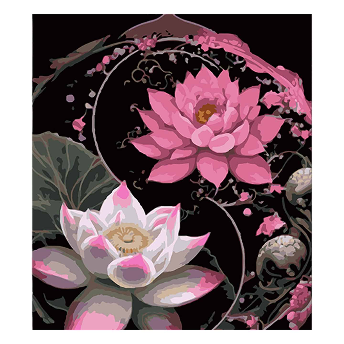 Картина за номерами Strateg Цвітіння лотоса 40х50 см (AH1113)