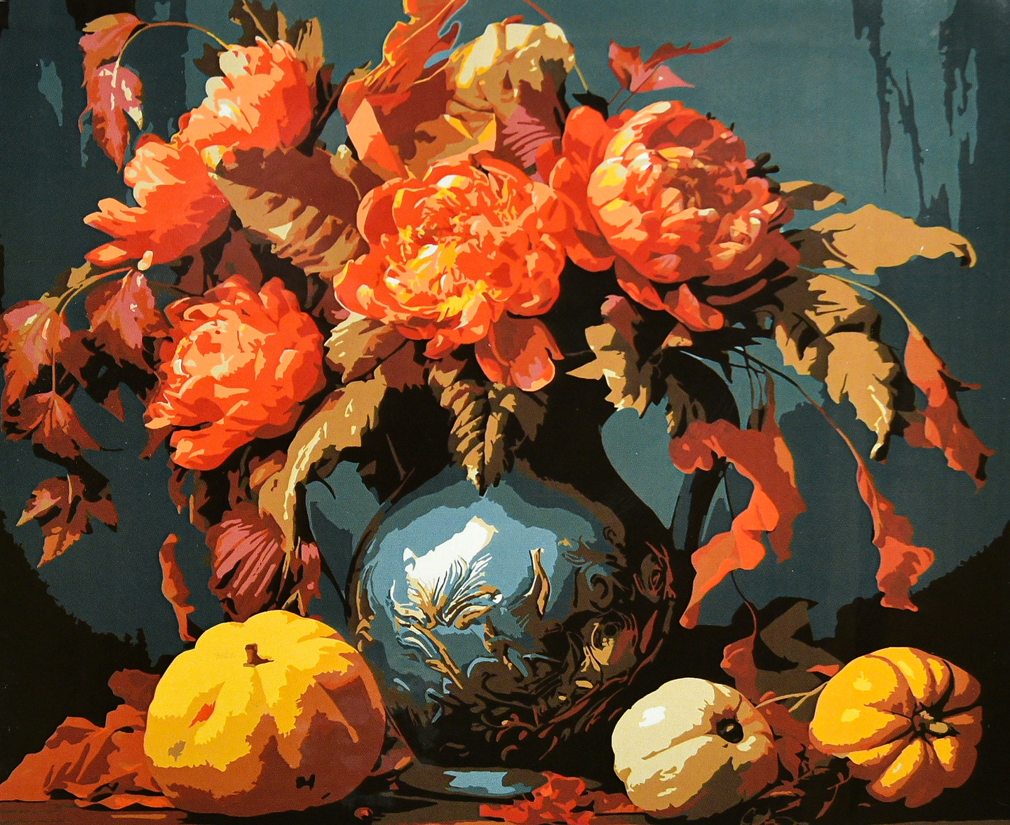 Картина по номерам Strateg Цветочное пламя (AH1300)