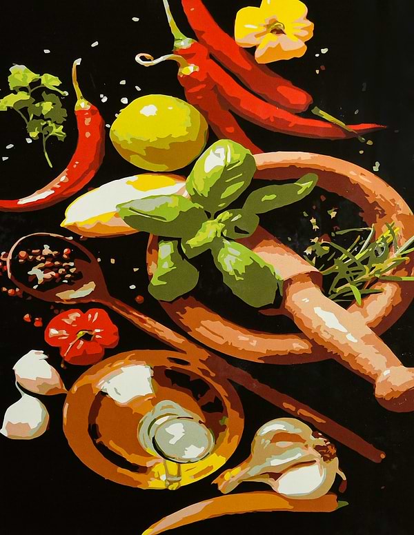 Фото - Картина за номерами Strateg Аромат спецій 40х50 (AH1304)