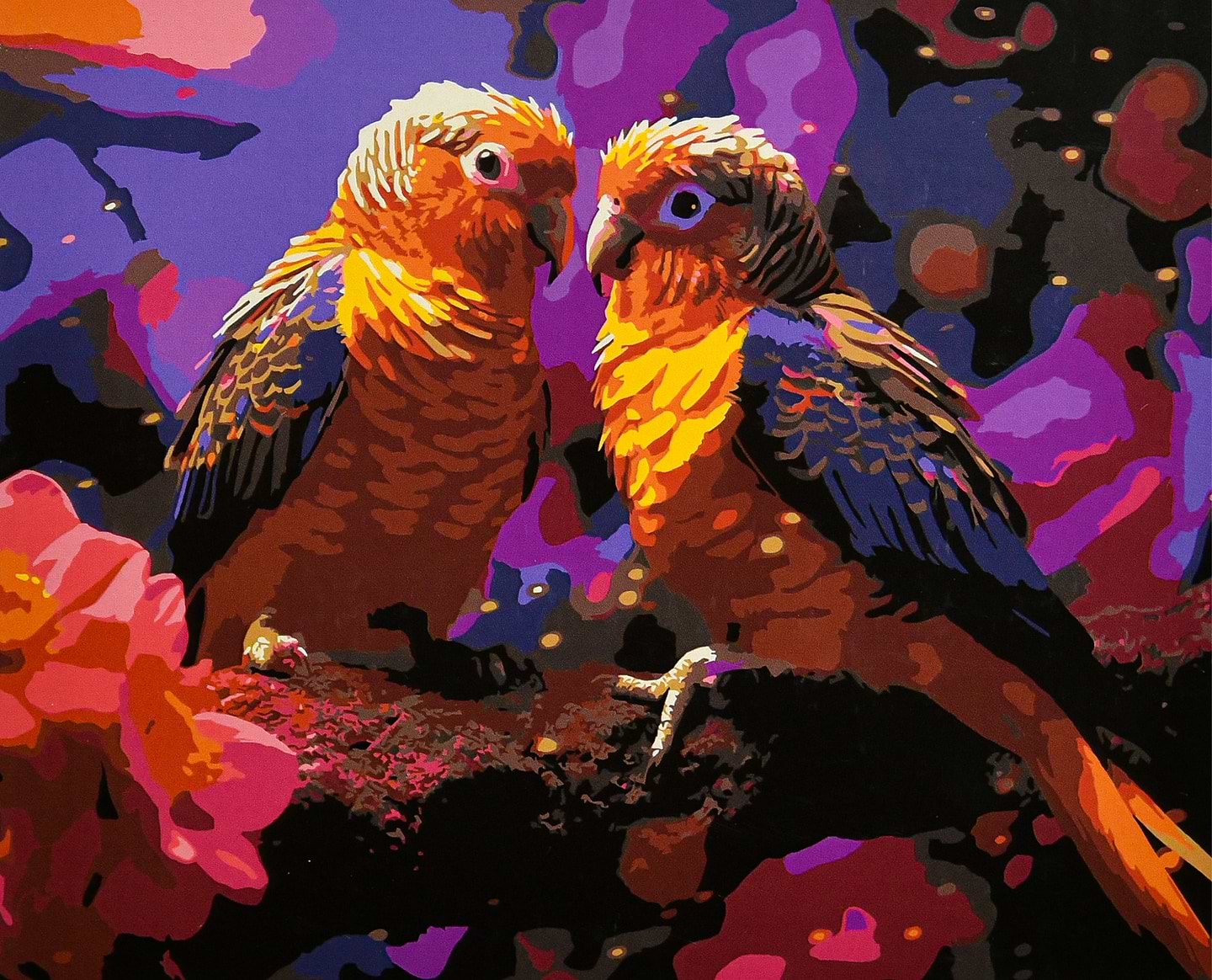 Картина по номерам Strateg Яркая пара 40х50 (AH1317)