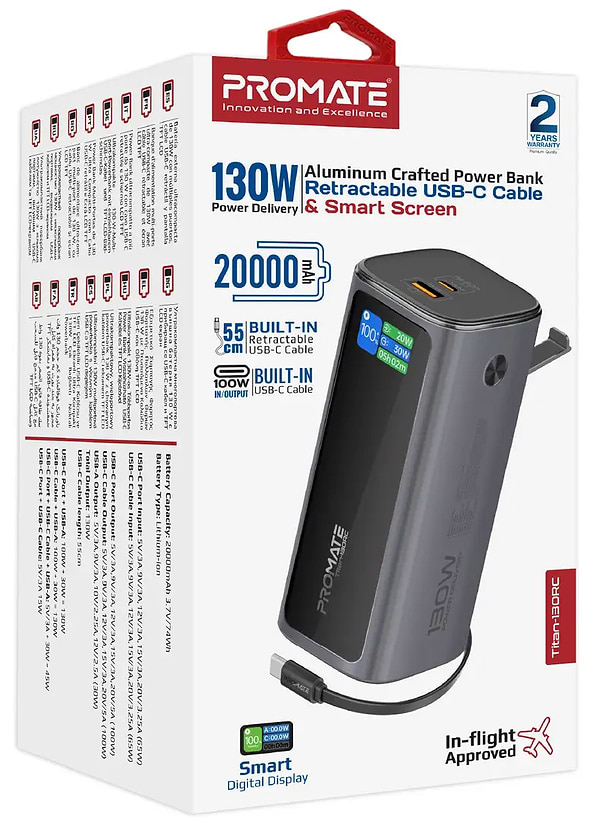 Фото - Батарея мобильная Promate 20000mAh titan-130rc)