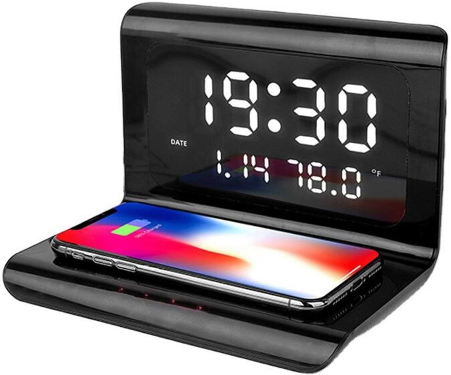 Бездротовий зарядний пристрій Ailink Alarm Clock Gen2 Wireless Charger 4 в 1 Black (AI-ClockGen2bk)