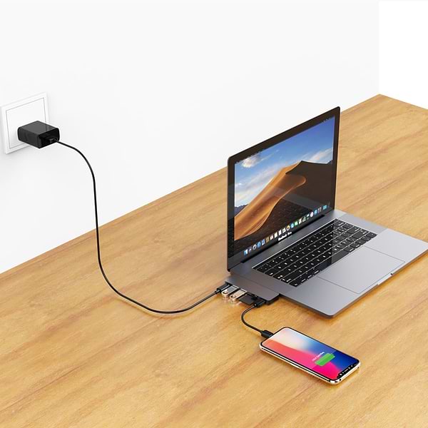 Фото - Хаб USB Ailink Aluminium USB-C SD Hub Card Reader Multi Port 6 в 1 Space Grey (AI-DC6_sg)
