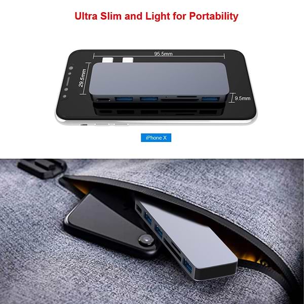 Фото - Хаб USB Ailink Aluminium USB-C SD Hub Card Reader Multi Port 6 в 1 Space Grey (AI-DC6_sg)