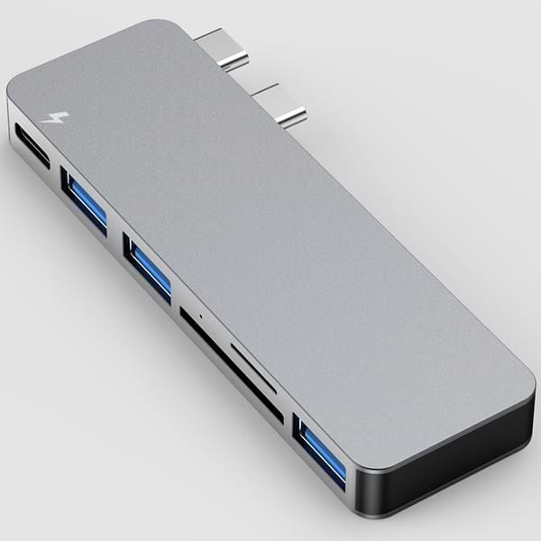 Фото - Хаб USB Ailink Aluminium USB-C SD Hub Card Reader Multi Port 6 в 1 Space Grey (AI-DC6_sg)