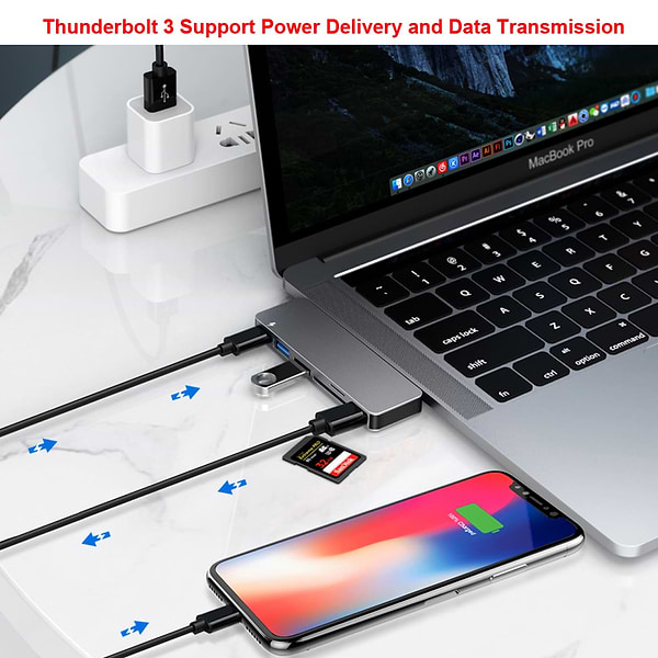 Фото - Хаб USB Ailink Aluminium USB-C SD Hub Card Reader Multi Port 6 в 1 Space Grey (AI-DC6_sg)