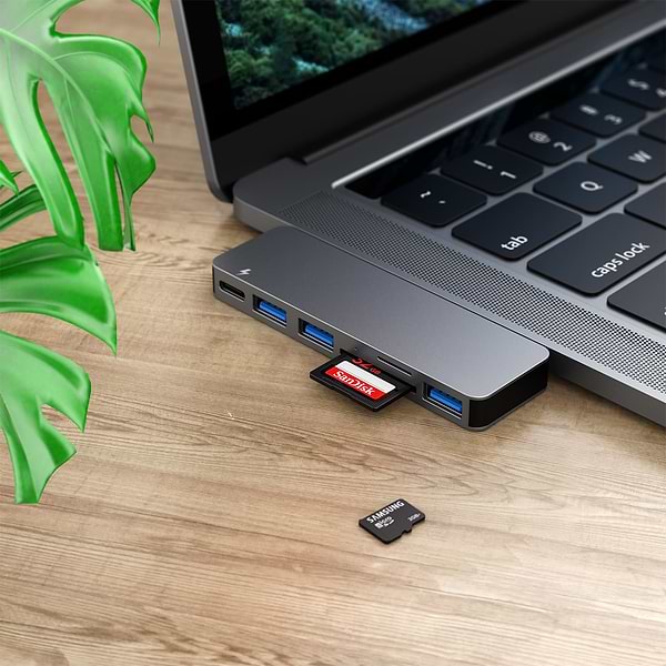 Фото - Хаб USB Ailink Aluminium USB-C SD Hub Card Reader Multi Port 6 в 1 Space Grey (AI-DC6_sg)