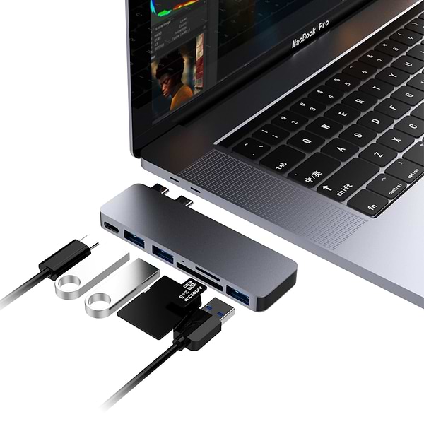 Фото - Хаб USB Ailink Aluminium USB-C SD Hub Card Reader Multi Port 6 в 1 Space Grey (AI-DC6_sg)
