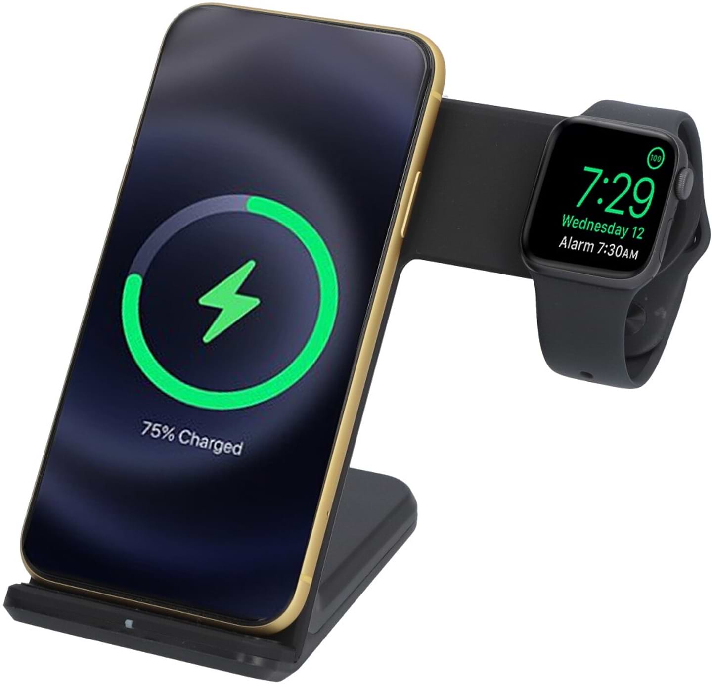 Бездротовий зарядний пристрій Ailink Charge Dock Station 2 в 1 Black (AI-DS-01bk) - Фото 1