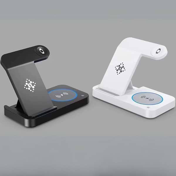 Фото - Бездротовий зарядний пристрій Ailink Dock Station T-line 4 в 1 White (AI-DS-T-line-4in1wh)