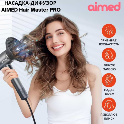 Фото - Фен AIMED Hair Master PRO с набором насадок (AI-HMaster1_set_pink)