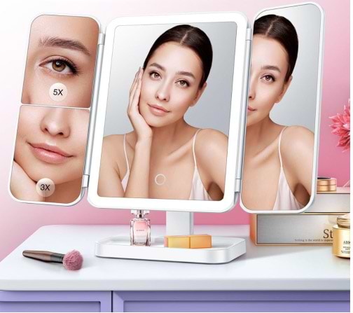 Фото - Косметическое зеркало AIMED Makeup Mirror 360 LED White (AI-MMirror360)