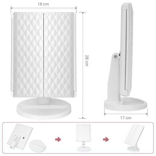 Фото - Косметическое зеркало AIMED Makeup Mirror 360 LED White (AI-MMirror360)