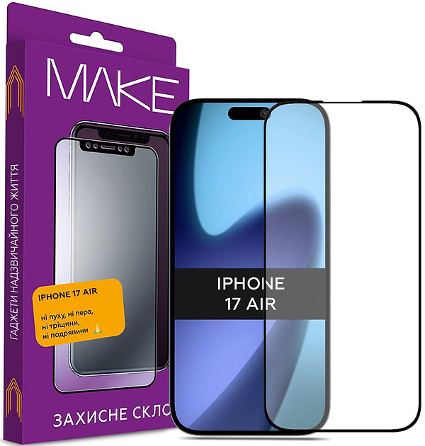 Фото - Захисне скло для смартфону MAKE For Apple iPhone 17 Air (MGF-AI17A)