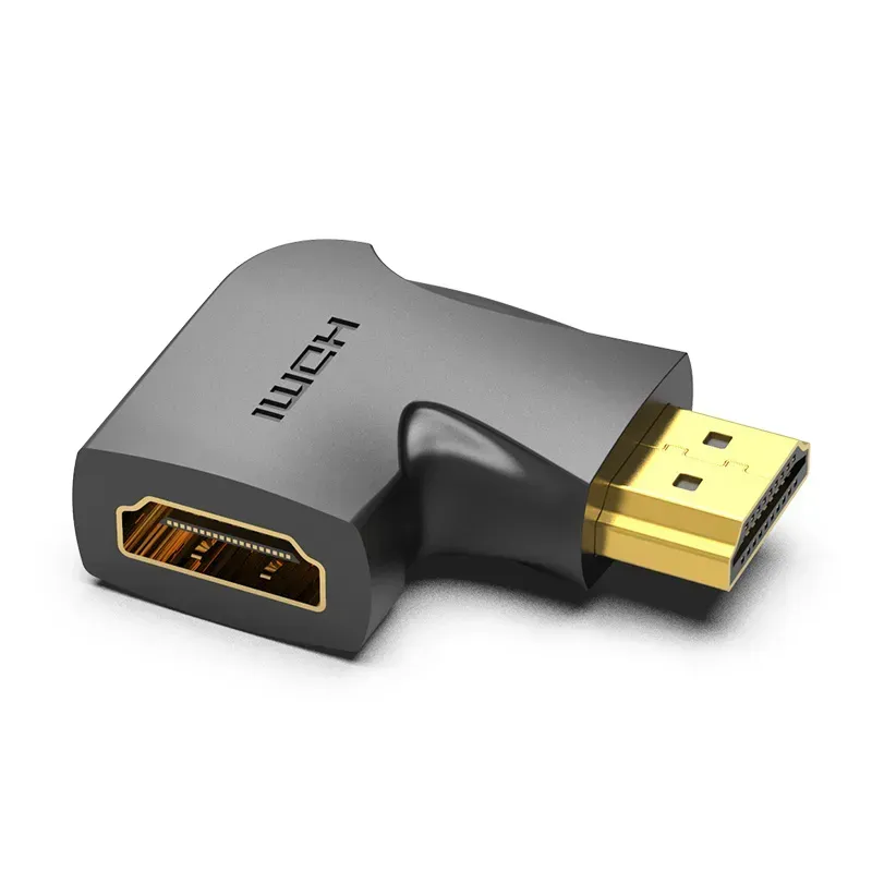 Перехідник HDMI Vention HDMI F --> HDMI M, кут 90°, лівий, PVC black (AIPB0)