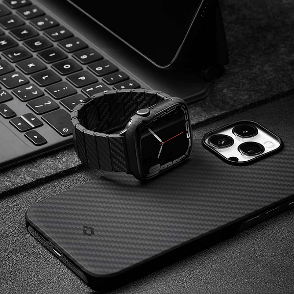 Фото - Чехол-бампер для смарт-часов Pitaka Air Case Black/Grey for Apple Watch 9/8/7 45mm (KW2002A)