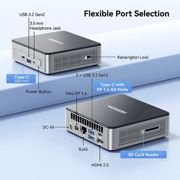 Фото - Неттоп GEEKOM Mini Air12 N150 (GMAir12N150-16512-EU)