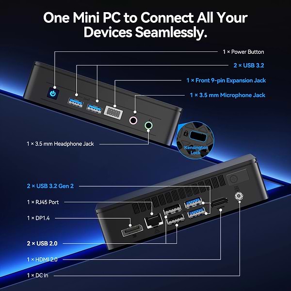 Фото - Неттоп GEEKOM Mini Air12 Lite N150 (GMAir12Lite-N150-8256-EU)