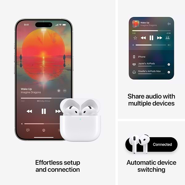Фото - Уценка - Наушники вкладыши беспроводные TWS AppleAirPods 4 with Active Noise Cancellation (MXP93ZE/A)