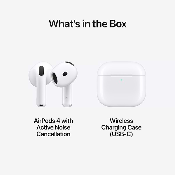 Фото - Уценка - Наушники вкладыши беспроводные TWS AppleAirPods 4 with Active Noise Cancellation (MXP93ZE/A)