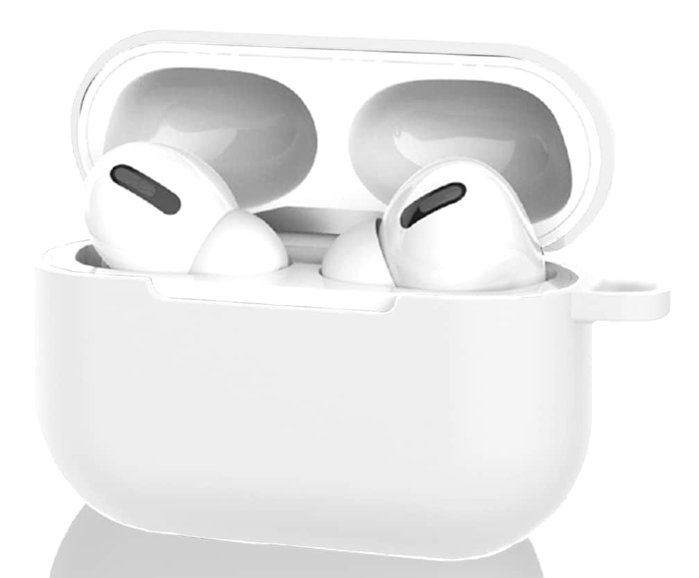 Чехол для наушников MakeFuture Apple AirPods Pro Silicone White (MCL-AAPWH)
