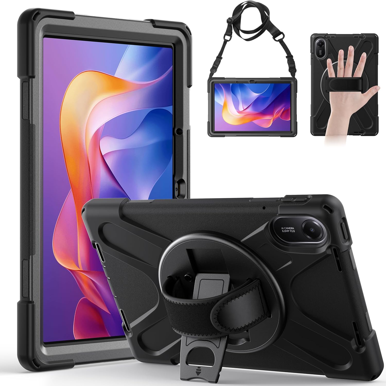 Чохол для планшета BeCover Heavy Duty Case for Xiaomi Redmi Pad 2 11.0" Black (713929) - Фото 1