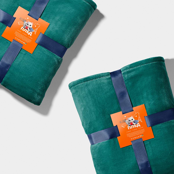 Фото - Плед полуторный Lelit 150х200 серо-зеленый (1203035)