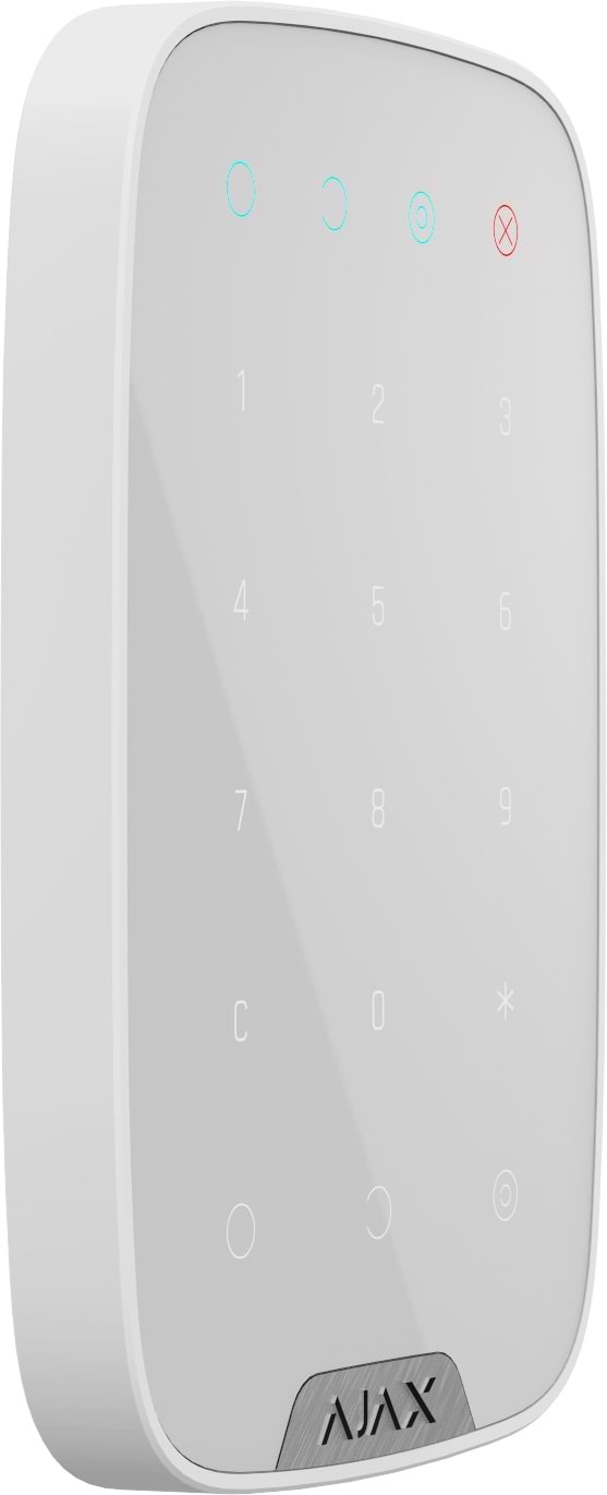 Фото - Бездротова сенсорна клавіатура Ajax KeyPad White (000005652)