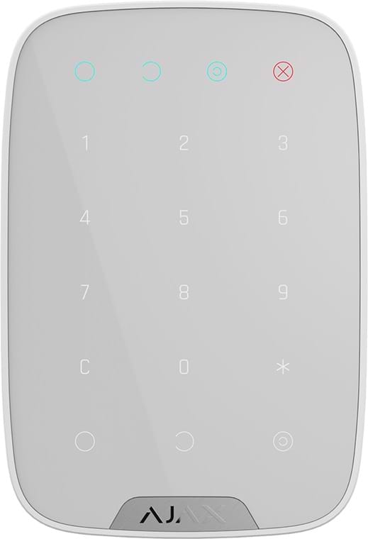 Бездротова сенсорна клавіатура Ajax KeyPad White (000005652) - Фото 1