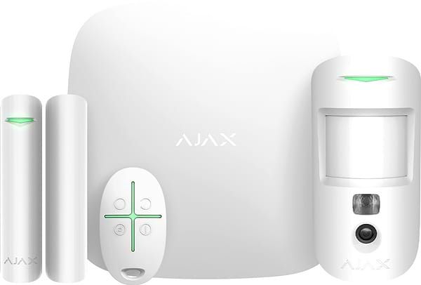 Фото - Комплект охранной сигнализации Ajax StarterKit Cam Plus белый (000019854)