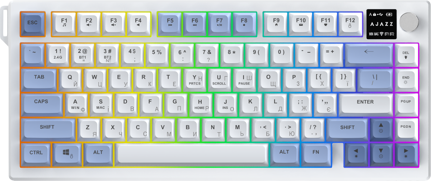 Клавиатура беспроводная Ajazz AF82 (AF82-BW)