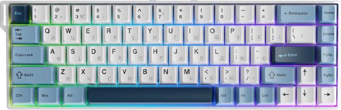 Клавиатура проводная Ajazz AK680 V2 Ice Island Magnetic Switch (AK680-V2-I-GB)
