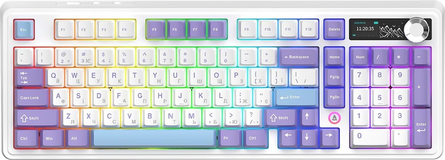 Клавиатура беспроводная игровая Ajazz AK980 V2 Maillard Switch White (AK980-V2-M-PWB)