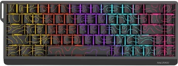 Клавиатура проводная игровая Ajazz NacodeX NK68 V2 Red Switch (NK68-V2-R-S-B)