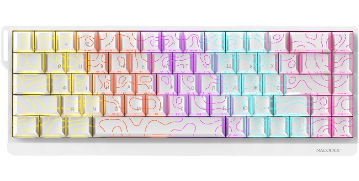Клавиатура проводная игровая Ajazz NacodeX NK68 V2 Red Switch (NK68-V2-R-S-W)