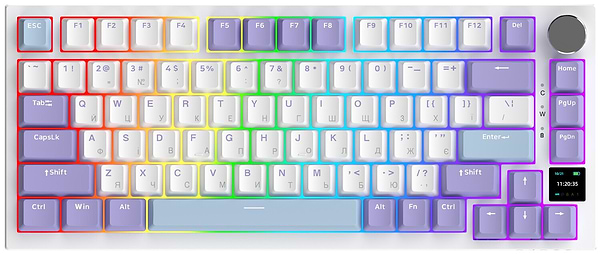 Фото - Клавиатура беспроводная игровая Ajazz AK820 Pro Flying Fish Switch (AK820PRO-FF-PWB)